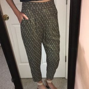 Casual diamond-pattern pant